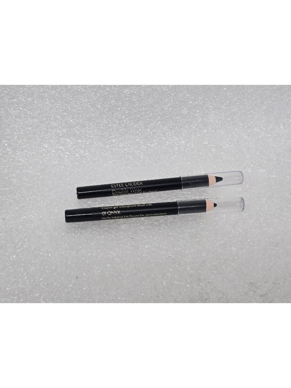 Lot of 2 Estée Lauder Double Wear 24H Waterproof Gel Eye Pencil 01 Onyx Eyeliner